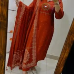 Women Cotton Blend Kurti Pant Dupatta Set