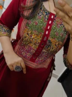 Designer Heavy Kurti Palazzo Set in Premium Cotton Fabric ... - Image 5