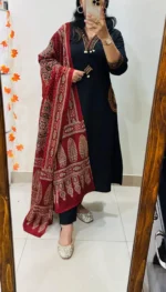 Premium Heavy Rich Dhabu Cotton Aline Suit - Image 9