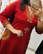 Ethnic Motifs Embroidered Regular Mirror Work Kurta with Trousers & With Dupatta - Image 5