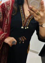 Premium Heavy Rich Dhabu Cotton Aline Suit - Image 3