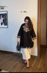 Embroidery Black Cotton Kurta Set – Jaipuri Cotton