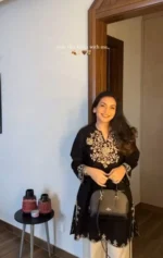 Embroidery Black Cotton Kurta Set – Jaipuri Cotton - Image 5